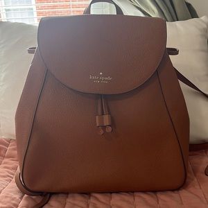 Kate Spade Brown Leather Backpack. Never used.